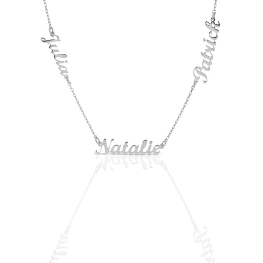 Personalized Engraved Three Name Necklace