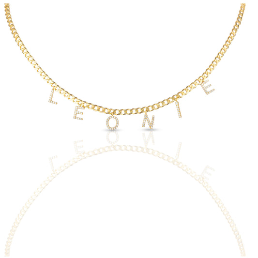 Personalized Diamond Letter Name Necklace