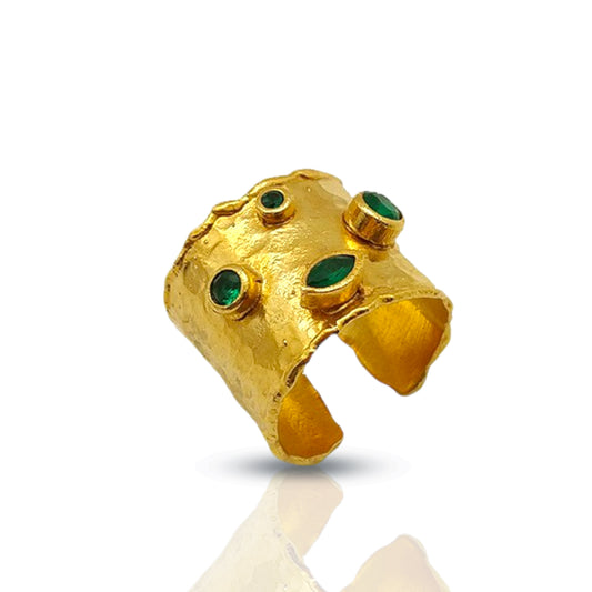 Aurora Fancy Cuff Gold Ring
