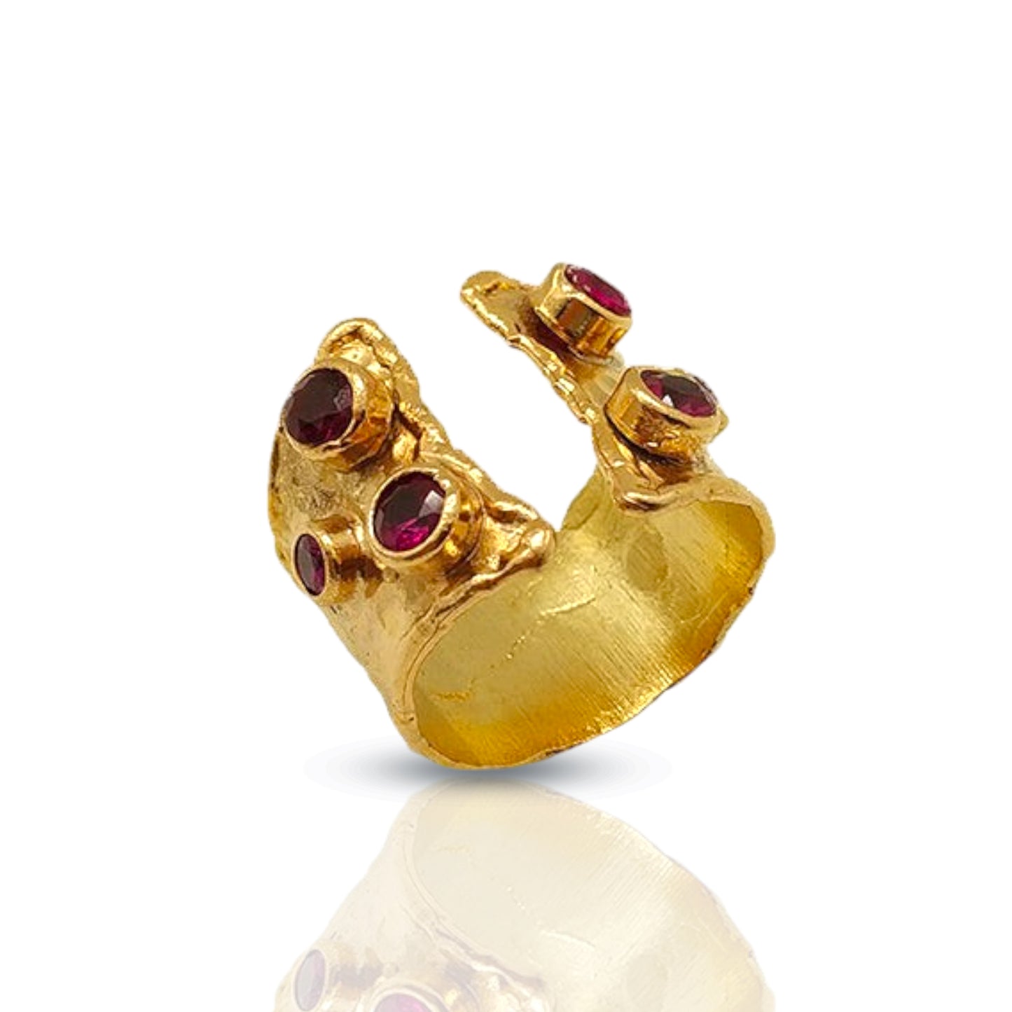 Aurora Fancy Two Side Cuff Gold Ring