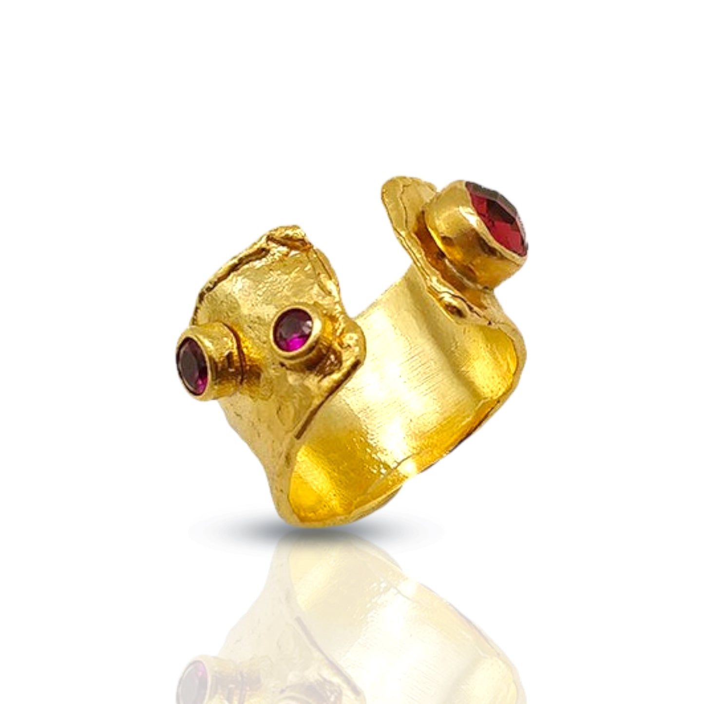 Aurora Fancy Two Side Cuff Gold Ring