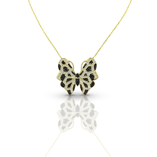 Black CZ Butterfly