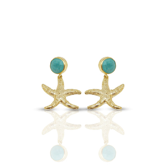Aurora Star Earing with Turquoise