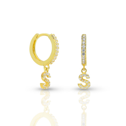 Personalized Diamond Initial Earring