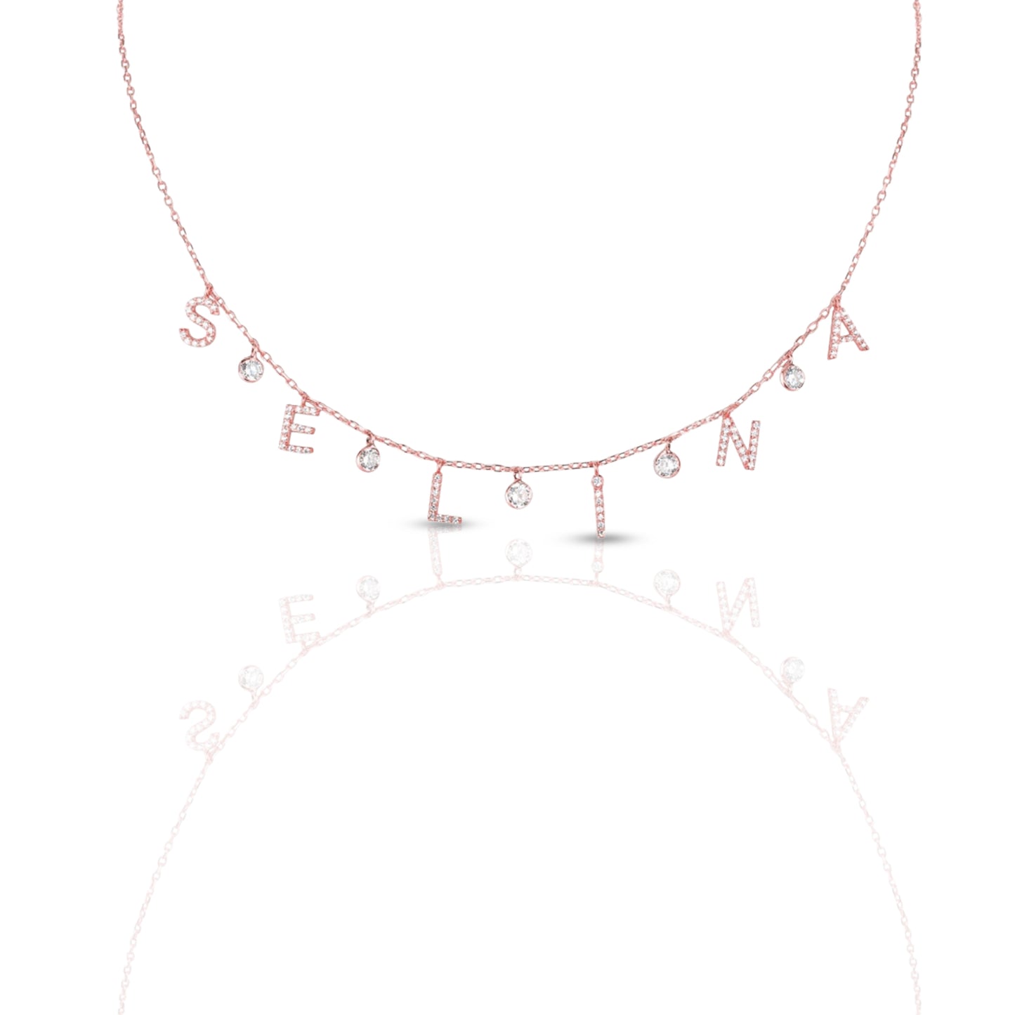 Personalized Diamond Drop Letter Name Necklace