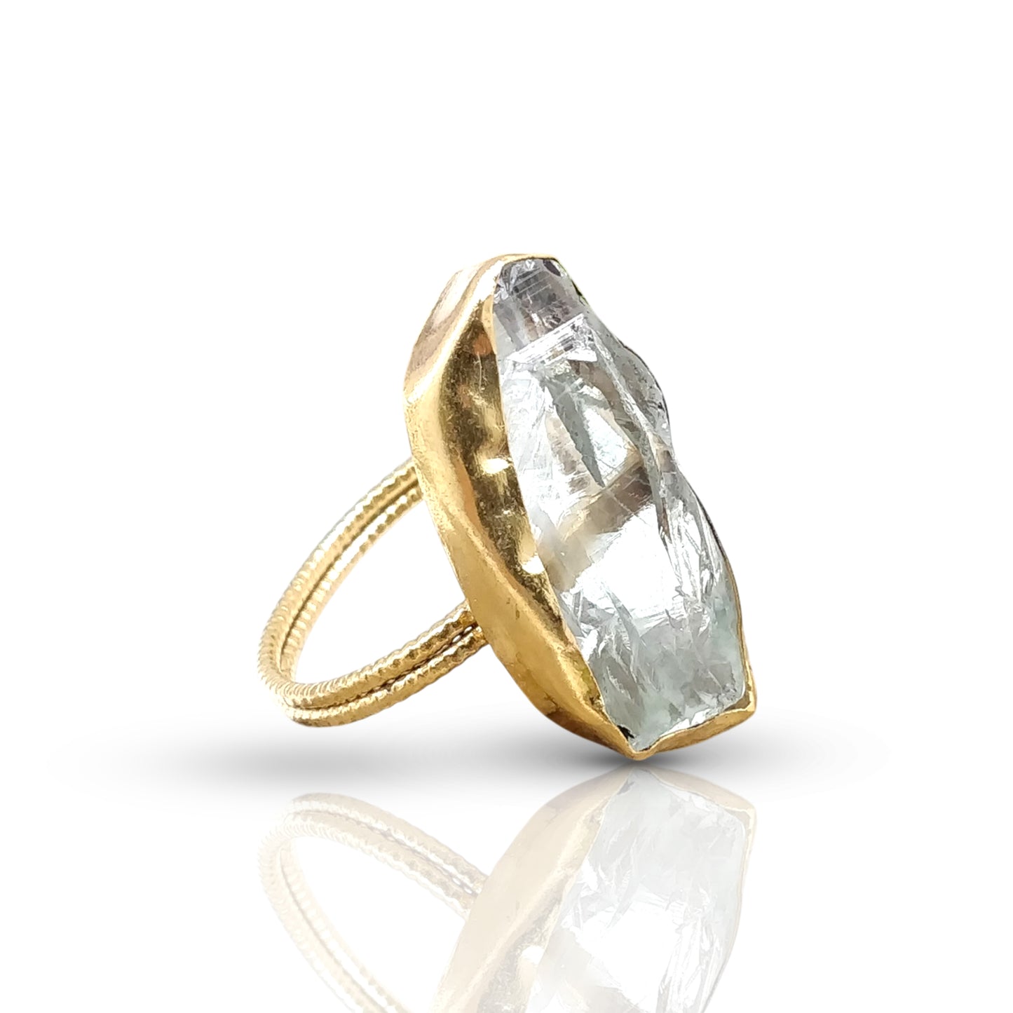 Crystal Quartz Gold Ring