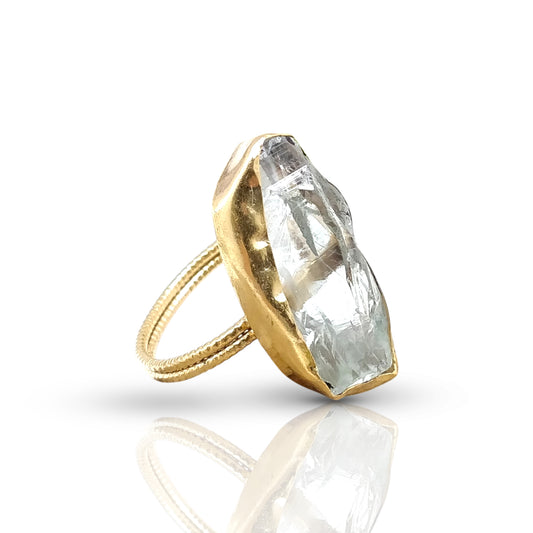 Crystal Quartz Gold Ring