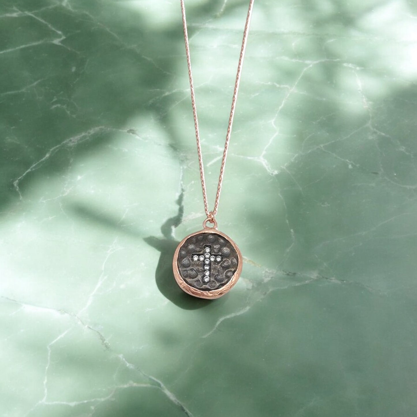 Dainty Diamond Cross Necklace