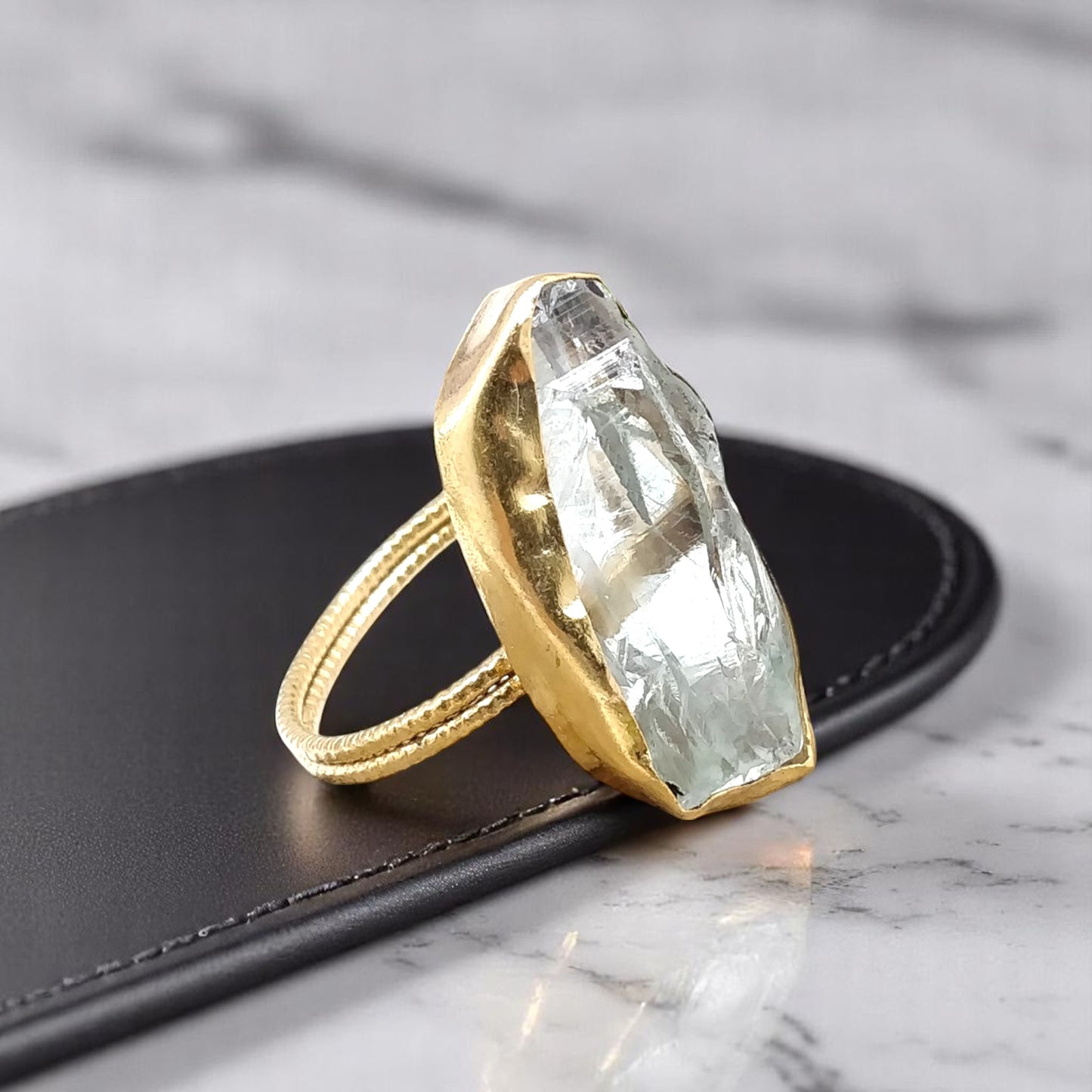 Crystal Quartz Gold Ring