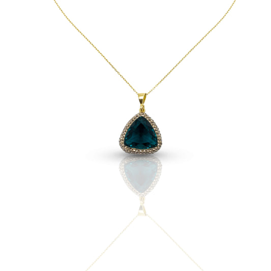 Green Emerald Stone Necklace