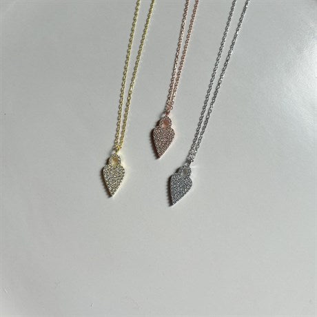 Diamond on Heart Necklace