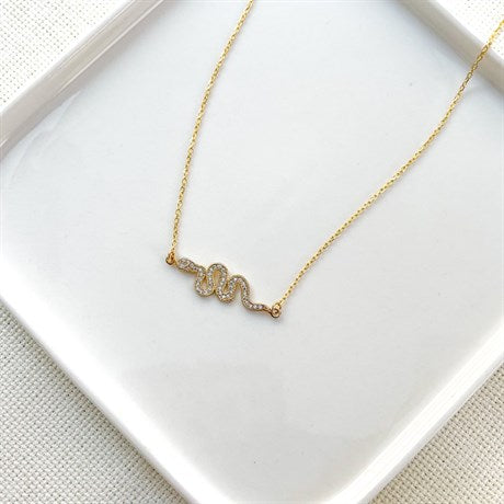 Diamond Snake Necklace