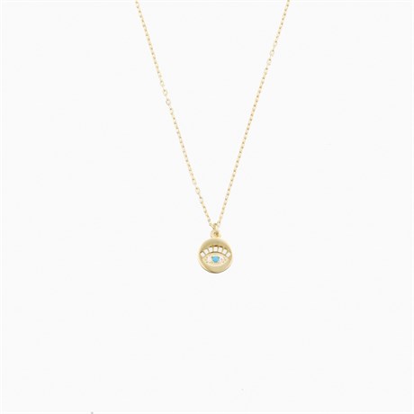 Diamond Figure Eye Necklace