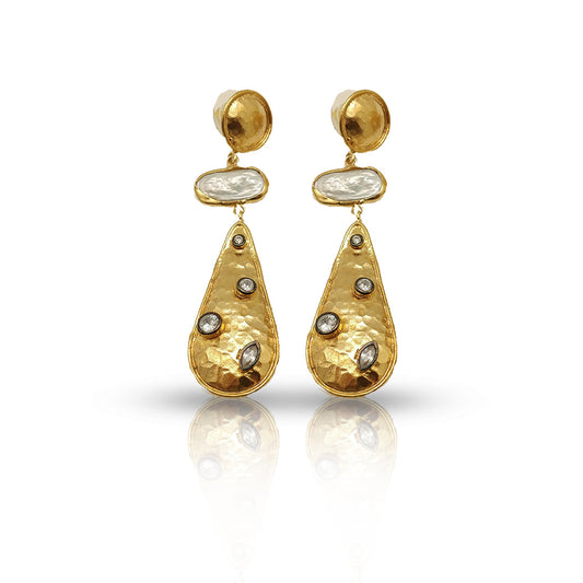 Aurora Fancy Triple Beauty Gold Earrings