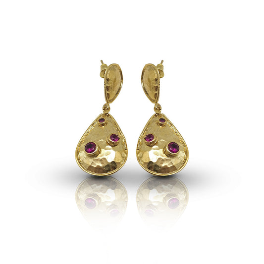 Aurora Tear Drop Gold Earrings