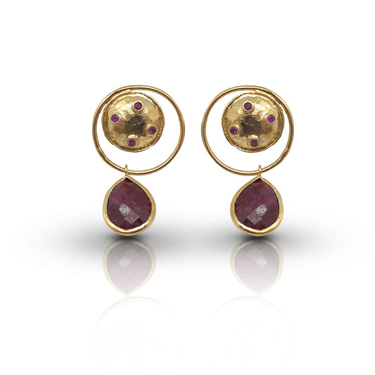 Aurora Planet Gold Earrings