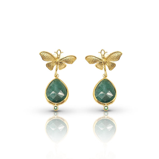 Aurora Fancy  Butterfly Gold Earrings