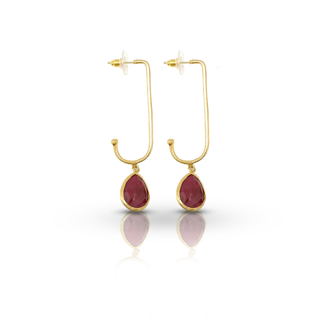 Aurora Fancy Open U Gold Earrings