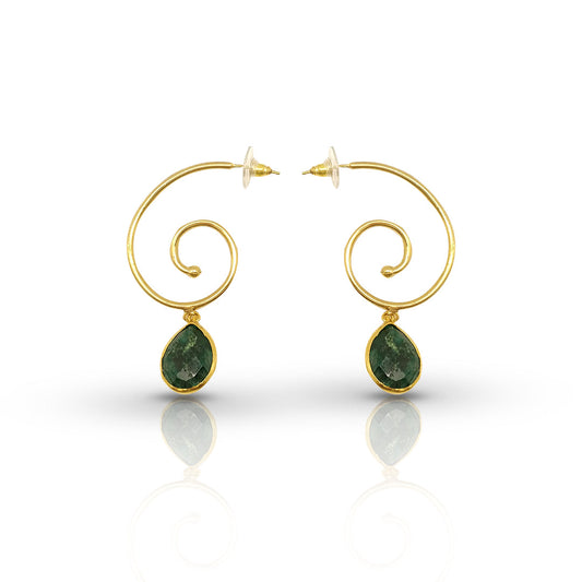 Aurora Fancy Spiral Gold Earrings