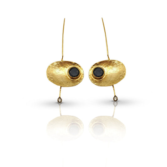 Aurora Fancy Eyes Gold Earrings