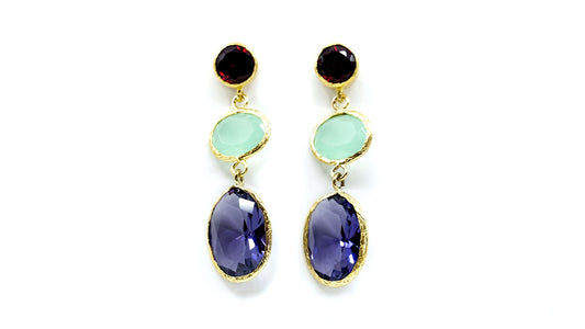 Triple Gold Earrings