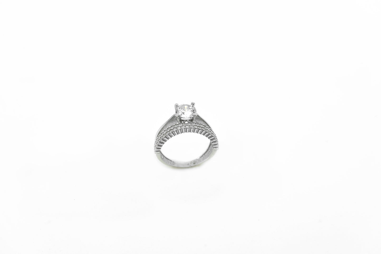 Double CZ Sterling Silver Ring