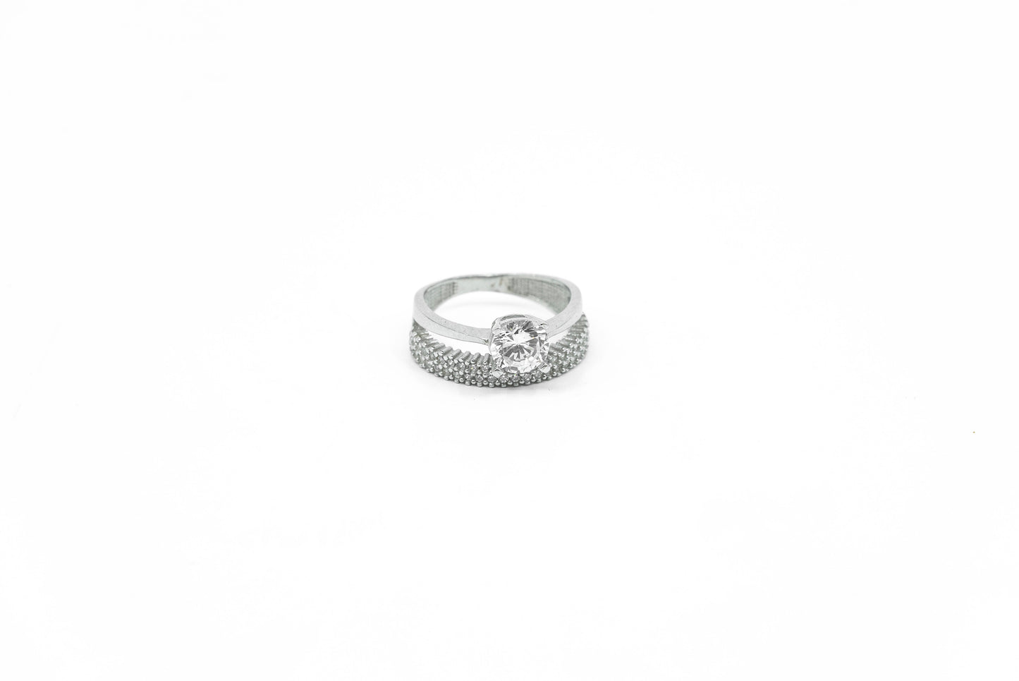 Double CZ Sterling Silver Ring