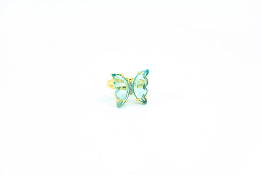 Sky Blue Topaz Butterfly Ring over Sterling