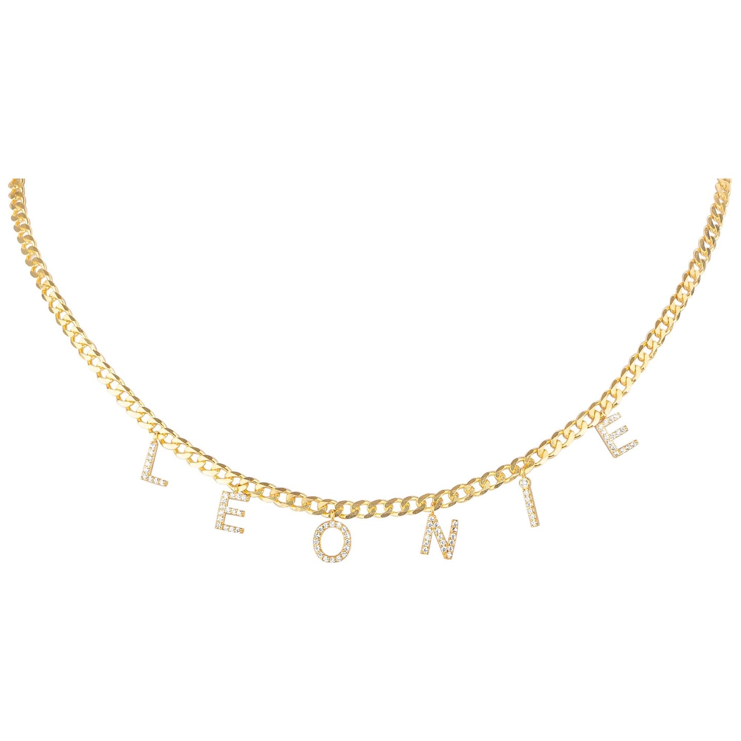 Personalized Diamond Letter Name Necklace