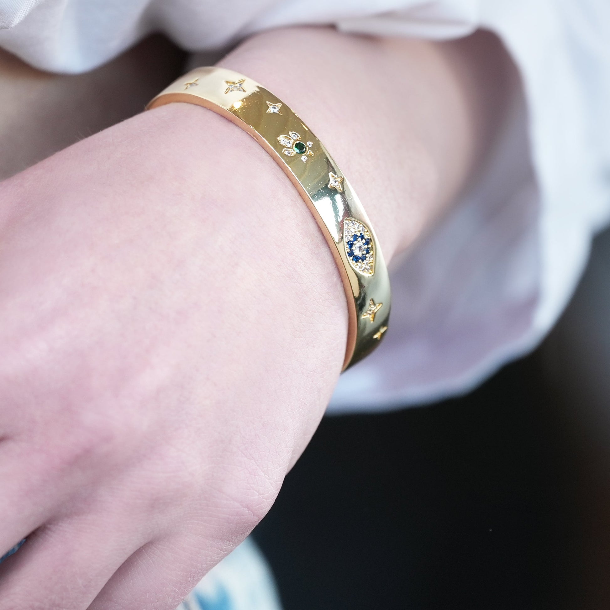 Evil Eye, Hamsa Cuff Bracelet