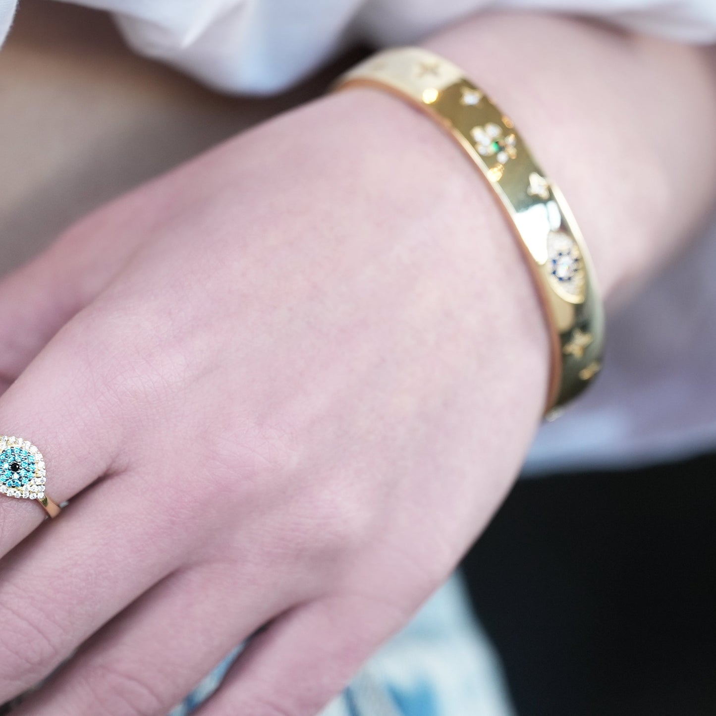 Evil Eye, Hamsa Cuff Bracelet