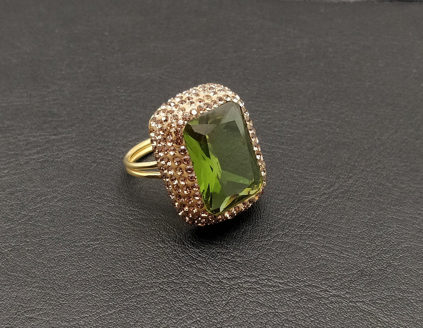 Cz Diaspora Octagon Ring
