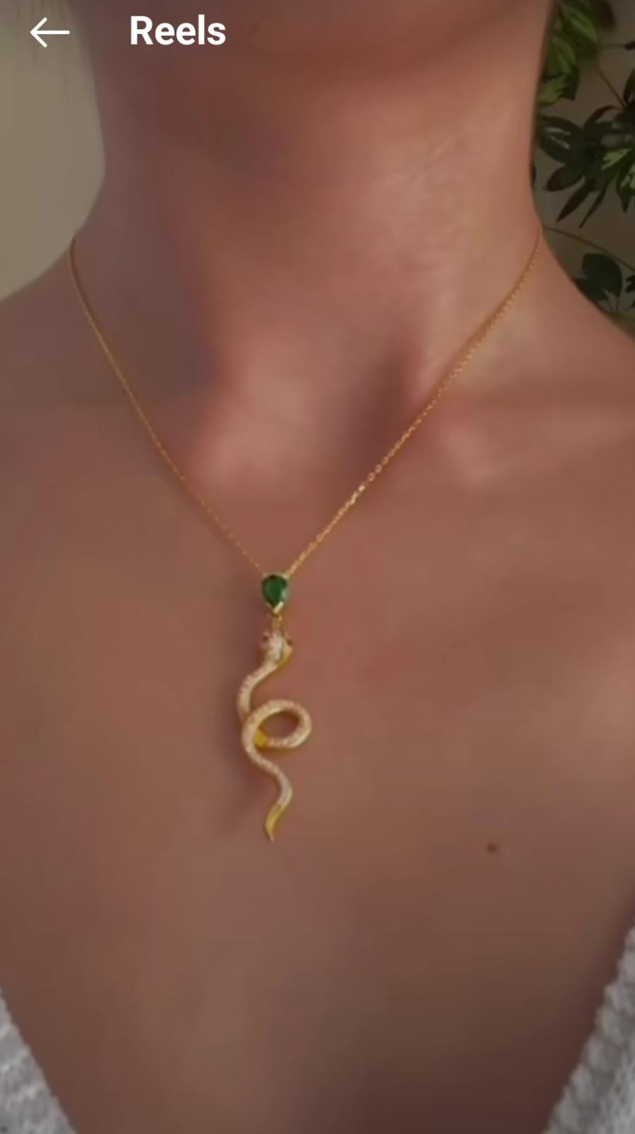 Emerald Snake Necklace