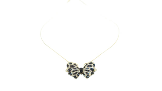 Black-Turquoise Butterfly Necklace